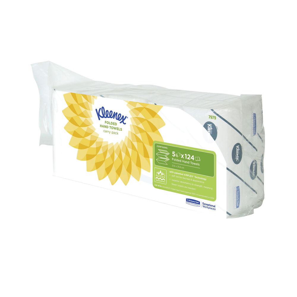 Kleenex 2-Ply Ultra Hand Towel 124 Sheets (Pack of 5) 7979