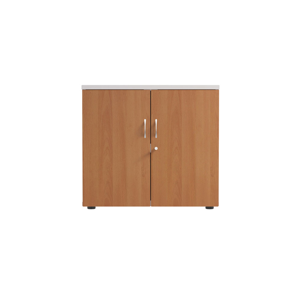 Jemini 700 x 450mm White/Beech Wooden Cupboard