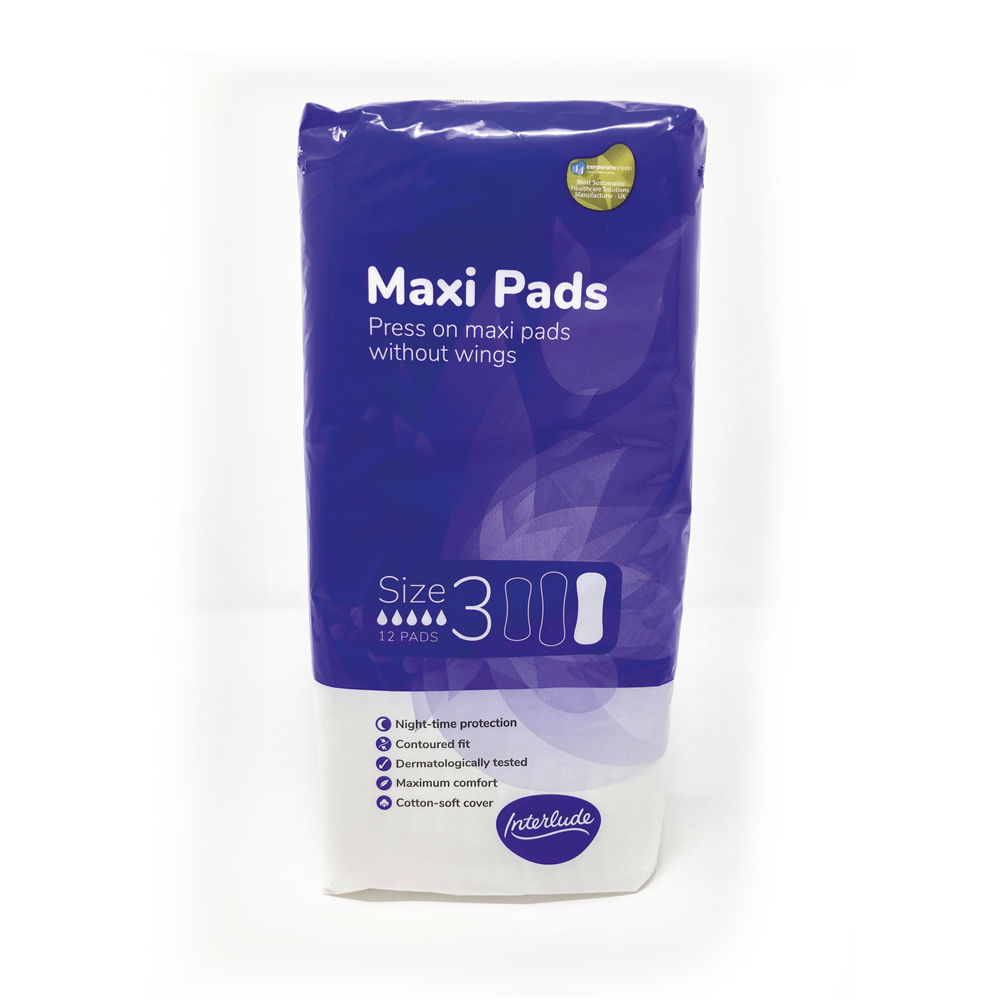 Interlude Maxi Night Pads Size 3 Pack 12 (Pack of 12)