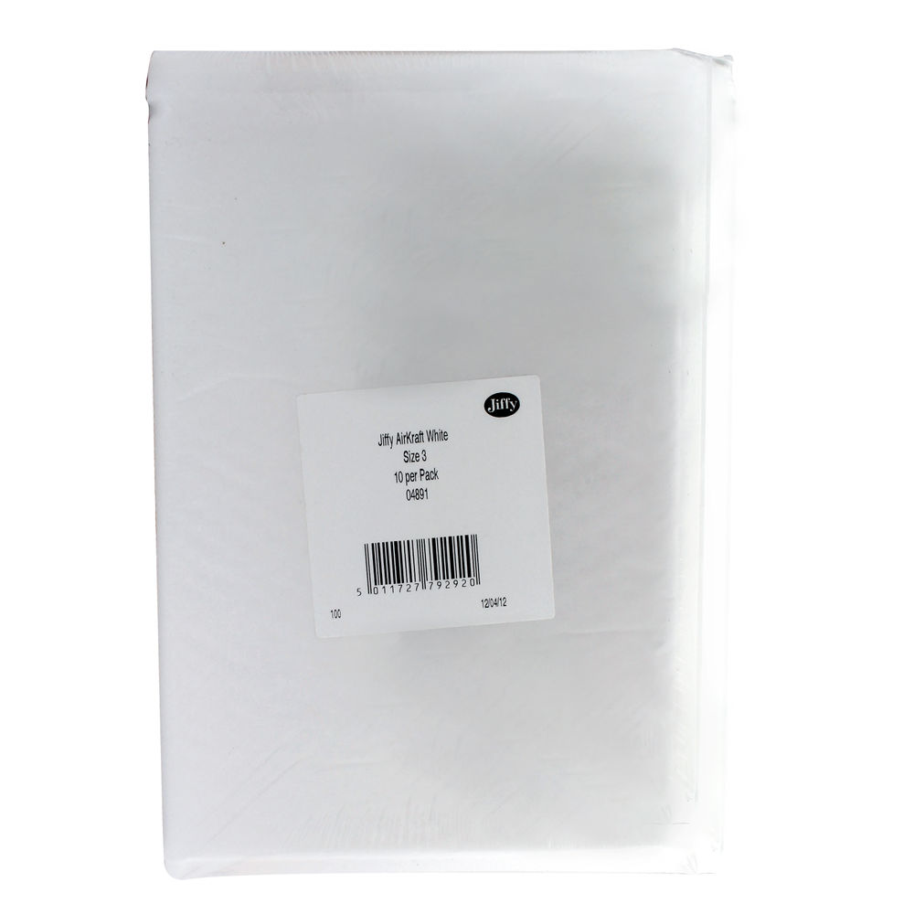 Jiffy Airkraft White Size 3 Mailers (Pack of 10)