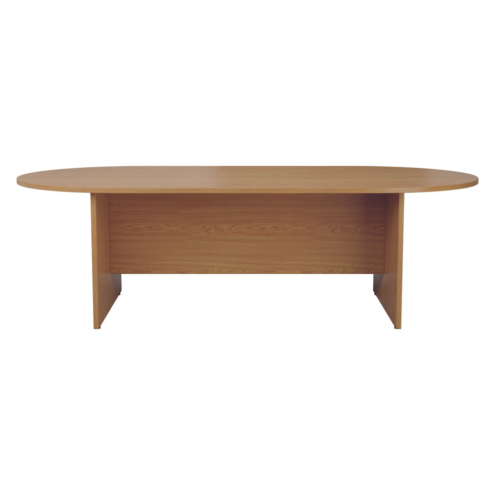 Jemini 2400x1200mm Nova Oak D-End Meeting Table