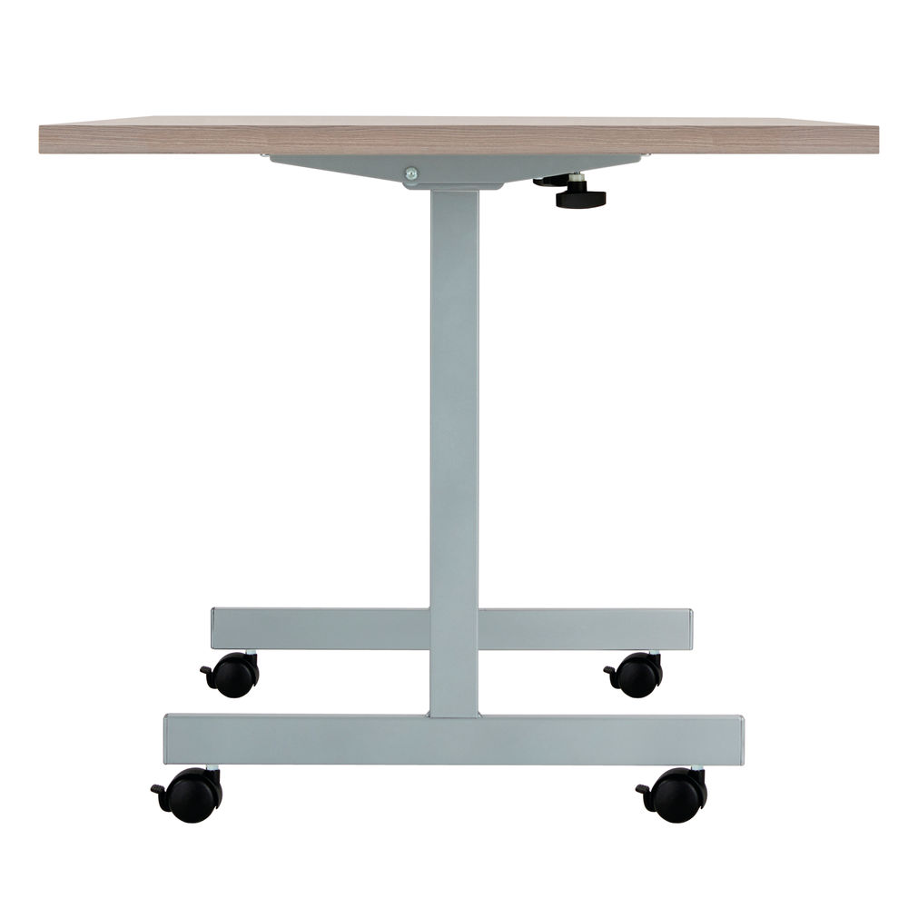 Jemini 1200x700mm Grey Oak/Silver Rectangular Tilting Table