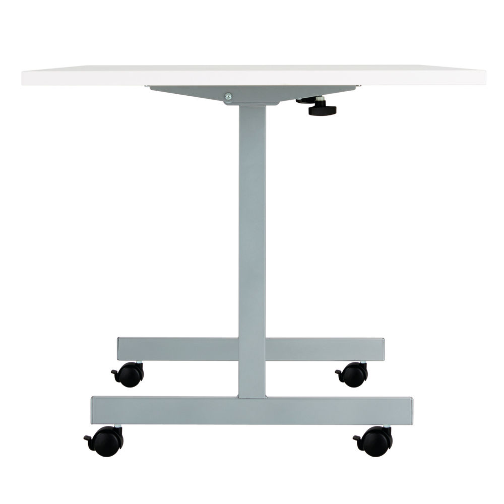 Jemini 1200x700mm White/Silver Rectangular Tilting Table