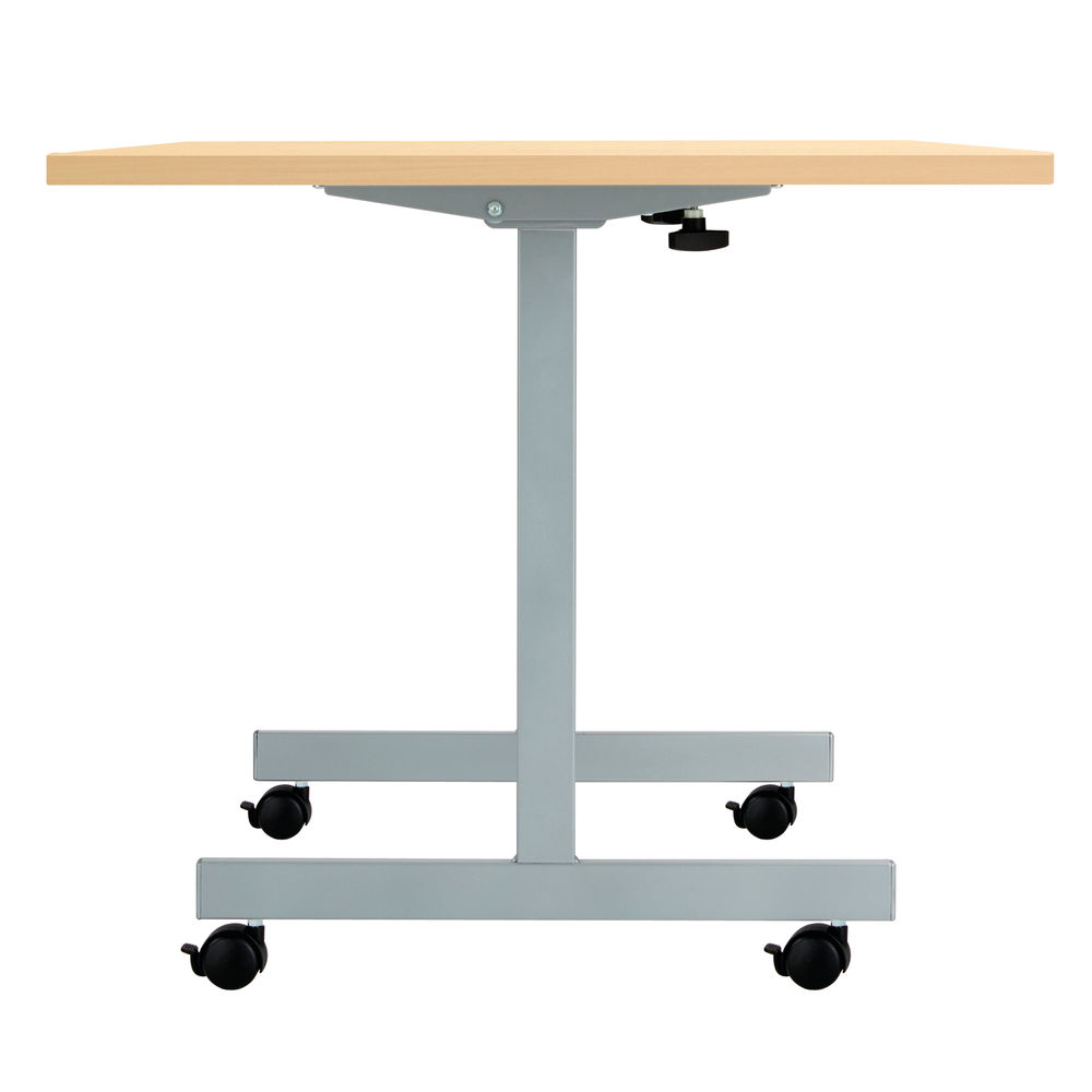 Jemini 1200x800mm Nova Oak/Silver Rectangular Tilting Table