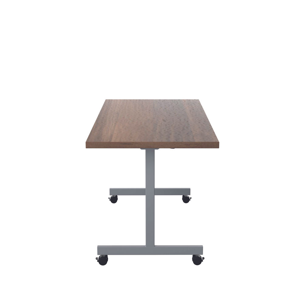 Jemini 1600x700mm Dark Walnut/Silver Rectangular Tilting Table