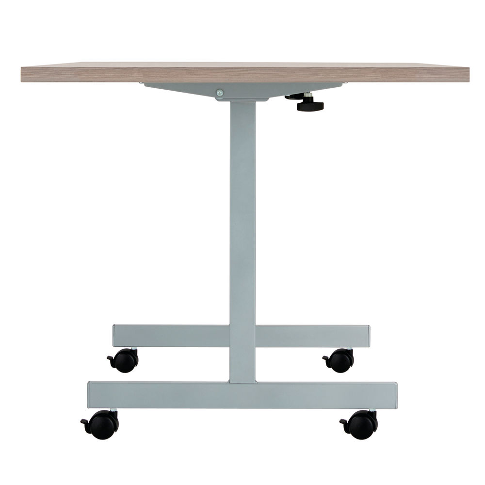 Jemini 1600x700mm Grey Oak/Silver Rectangular Tilting Table