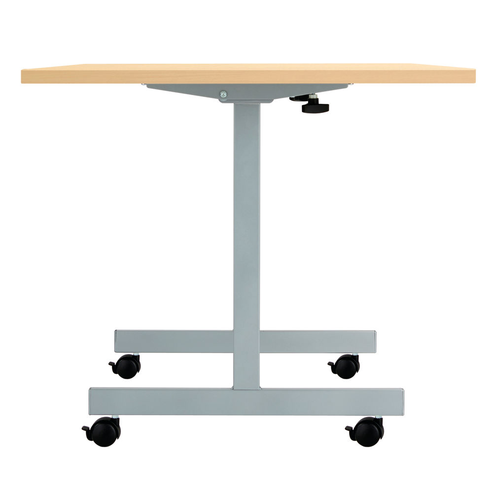 Jemini 1800x800mm Nova Oak/Silver Rectangular Tilting Table