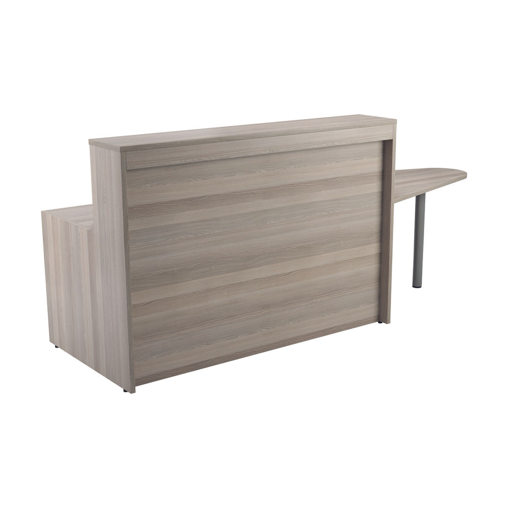 Jemini 1400x800mm Grey Oak Reception Unit with Extension