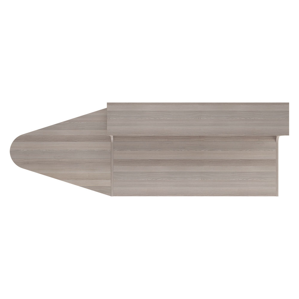 Jemini 1600x800mm Grey Oak Reception Unit with Extension