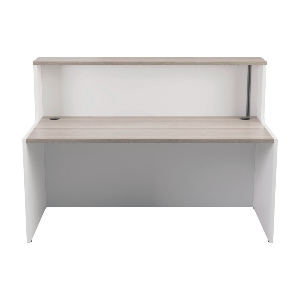 Jemini 1400x800mm Grey Oak/White Reception Unit