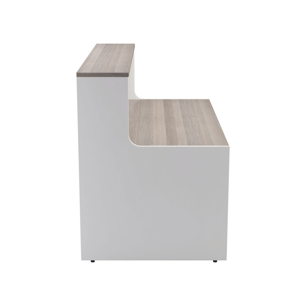 Jemini 1400x800mm Grey Oak/White Reception Unit