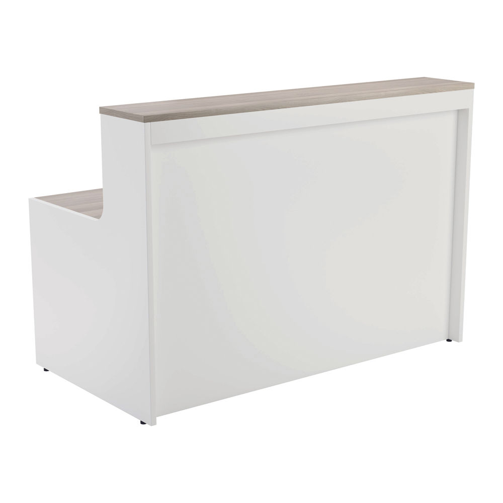 Jemini 1400x800mm Grey Oak/White Reception Unit