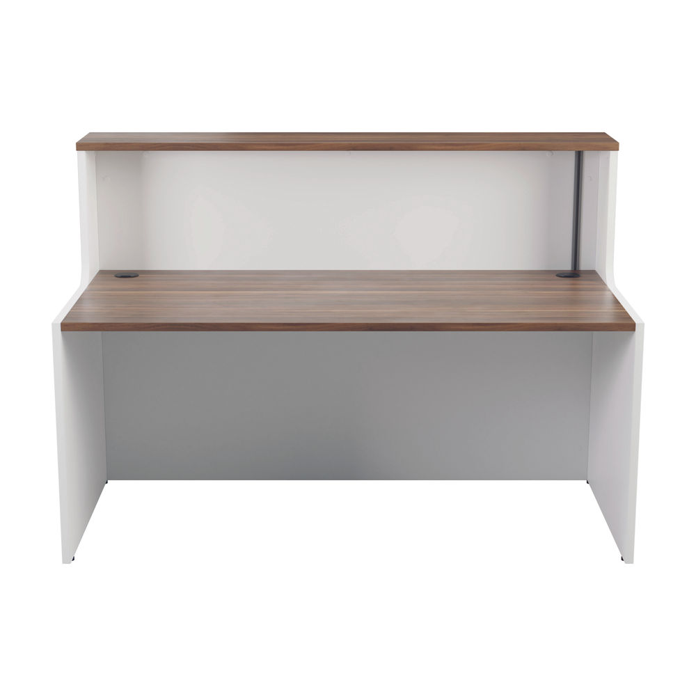 Jemini 1600x800mm Dark Walnut/White Reception Unit