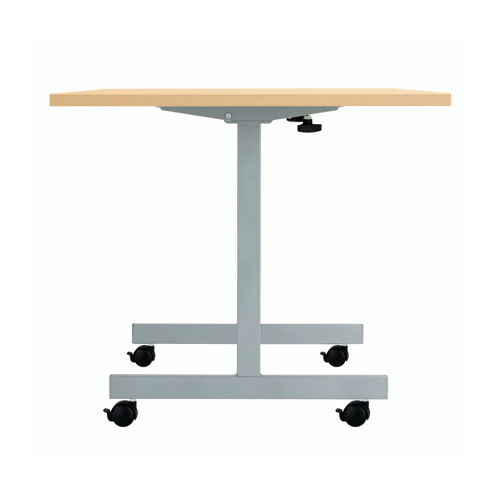 Jemini Rectangular Tilting Table 1600x700x730mm Nova Oak/Silver