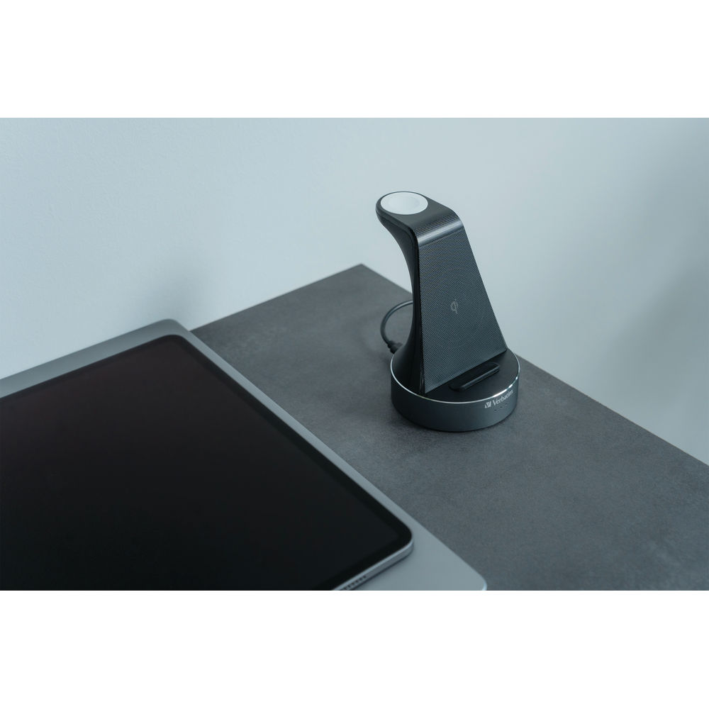 Verbatim WCS-01 Aluminium 2-in-1 Qi MFi Wireless + Apple Watch Charging Station