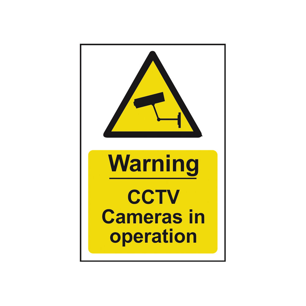 Spectrum Industrial Warning CCTV Cameras In Op S/A PVC Sign 200x300mm 1311