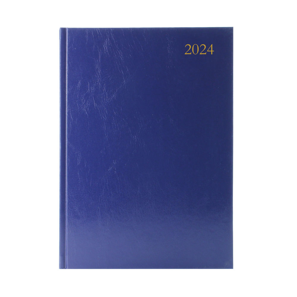 Desk Diary Day Per Page A4 Blue 2024 KFA41BU24