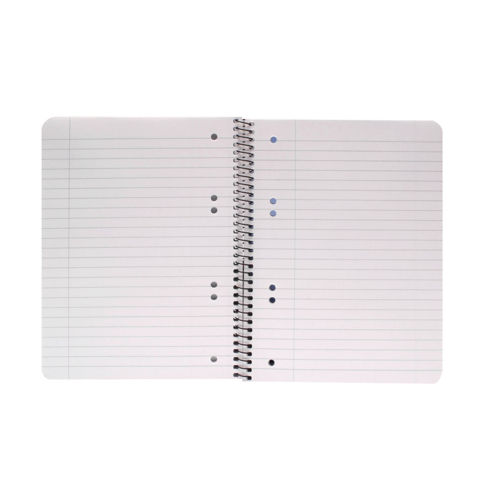 Q-Connect Spiral Bound Polypropylene Notebook 160 Pages A5 Red (Pack of 5)