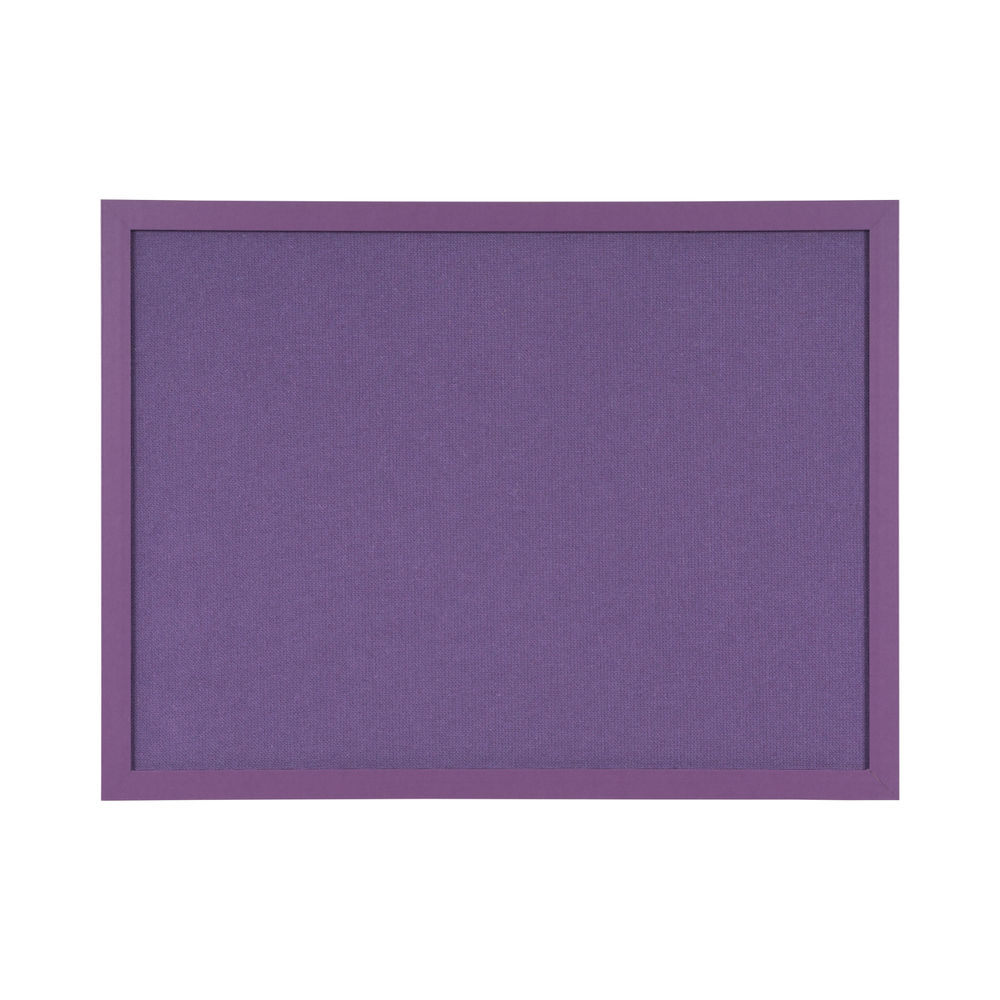 Bi-Office Essentials Purple Fabric Noticeboard Purple Frame 60x45cm FB0469418