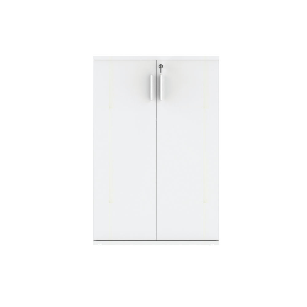Astin 2 Door Cupboard Lockable 800x400x1204mm Arctic White