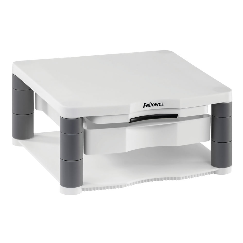 Fellowes Premium Monitor Riser Plus Black (Contains storage drawer and