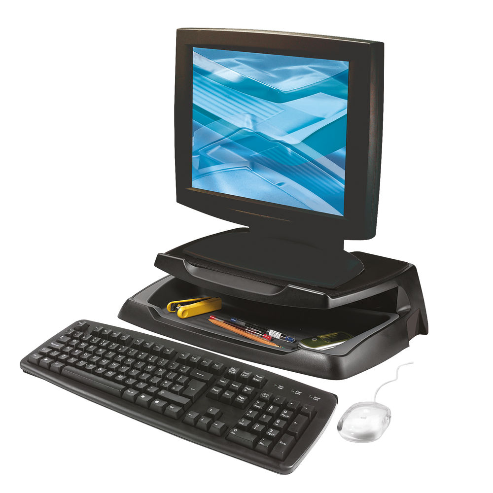 Q-Connect Laptop and LCD Monitor Stand Black