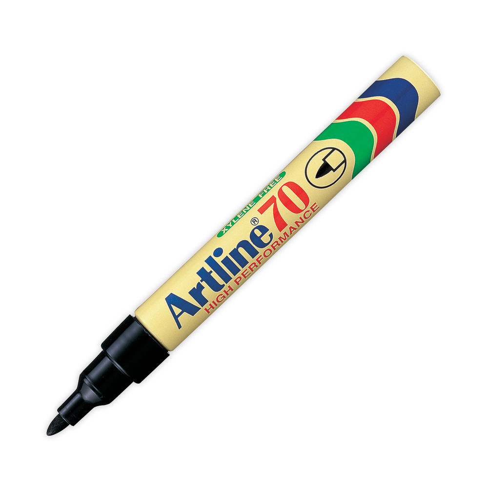 Artline 70 Black Permanent Marker (Pack of 12)