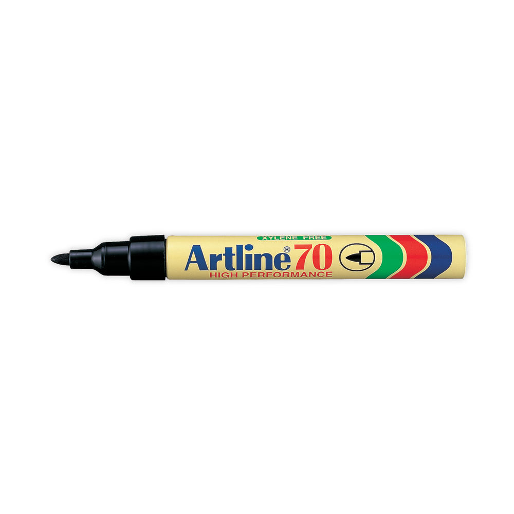 Artline 70 Black Permanent Marker (Pack of 12)