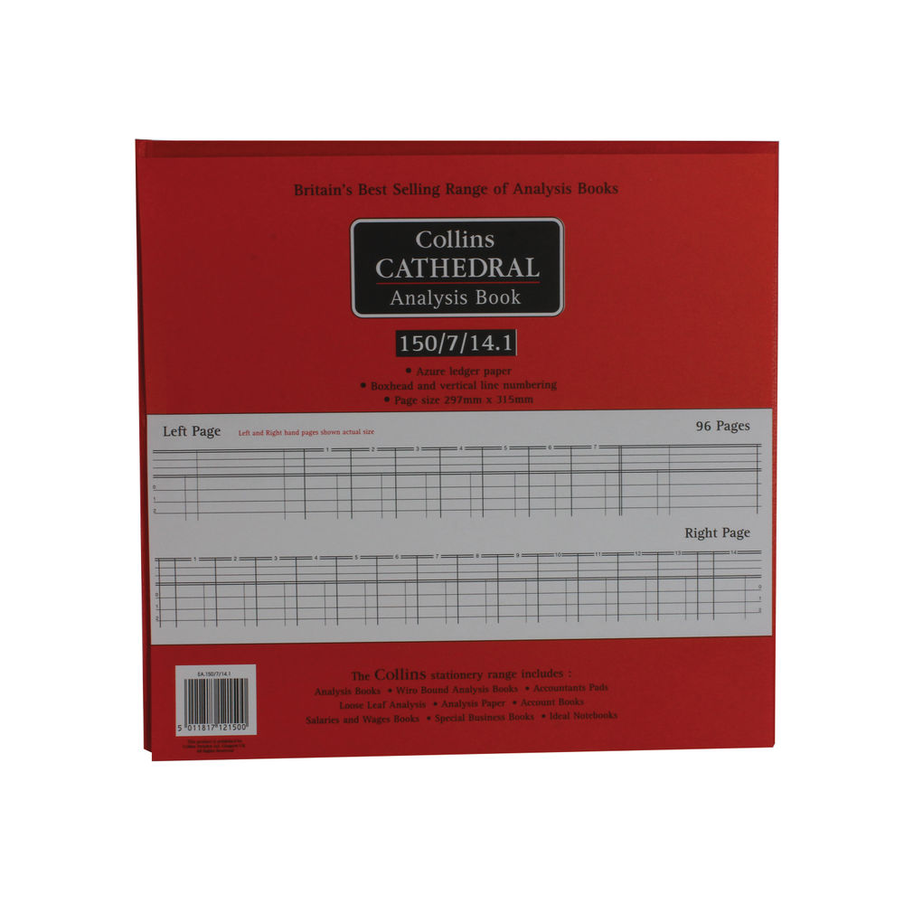 Collins Cathedral Petty Cash Book, 7 Debit 14 Credit Columns  - 812150/8