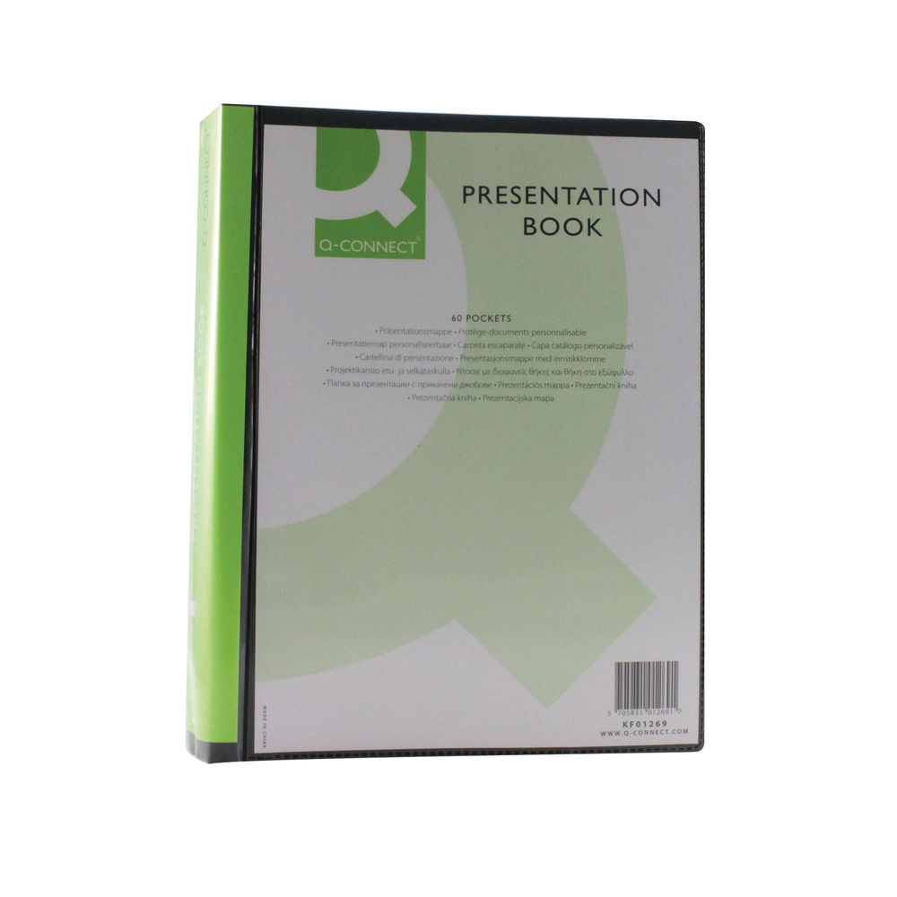 Q-Connect Presentation Display Book 60 Pocket A4 Black KF01269