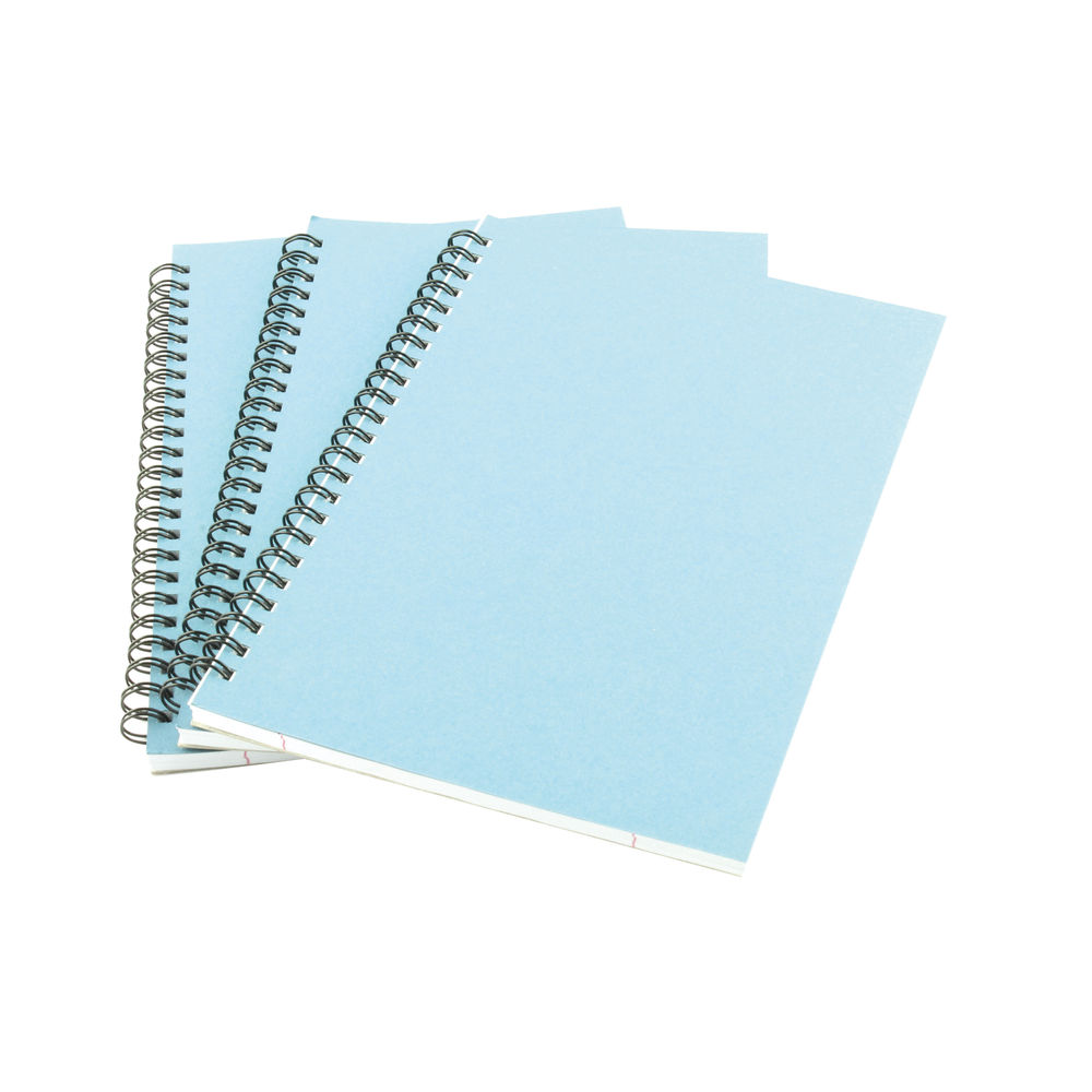 A5 Spiral Pad 80 Leaf Blue (Pack of 12) WX10039