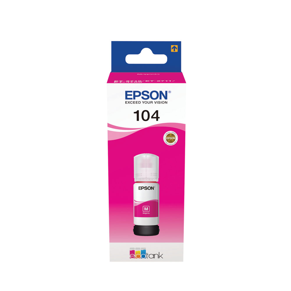 Epson 104 Ink Bottle EcoTank Magenta C13T00P340