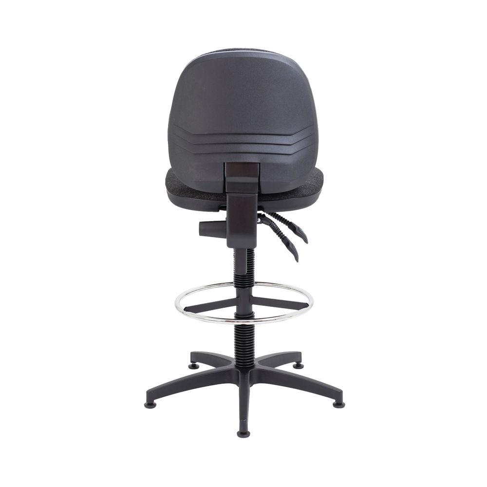 Arista Black Fixed Foot Rest Draughtsman Chair