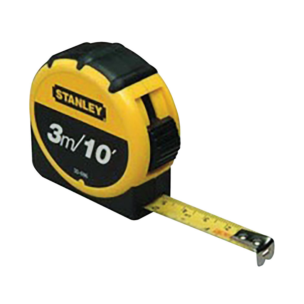 Stanley Retractable Tape Measure with Belt Clip 3 Metre 0-30-686