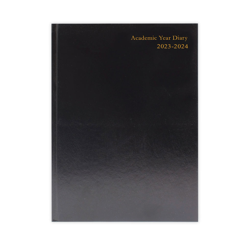 Academic Diary Day Per Page A5 Black 2023-2024 KF1A5ABK23