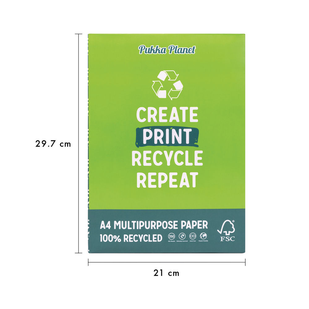 Pukka Planet Recycled Paper A4 (Pack of 350)