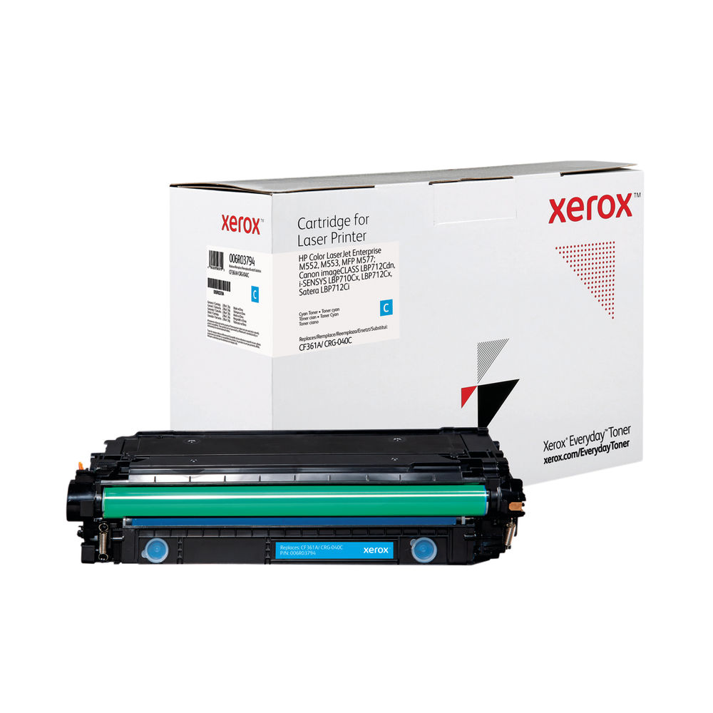 Xerox Everyday Replacement For CF361A/CRG-040C Laser Toner Cyan 006R03794