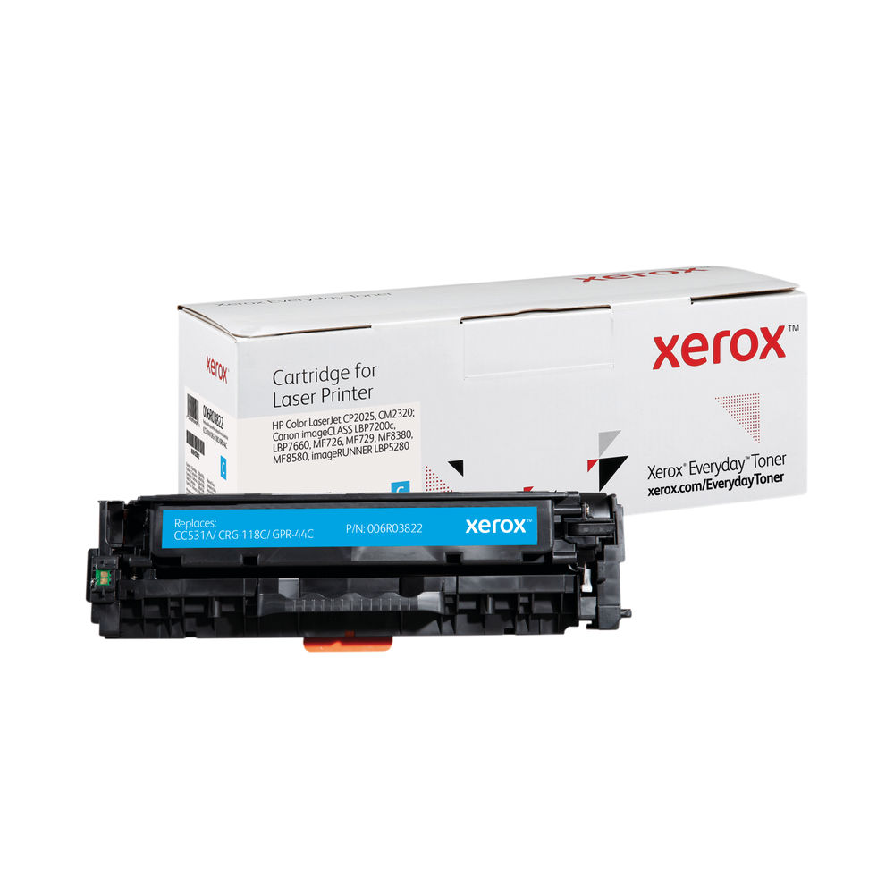 Xerox Everyday HP CC531A/CRG-118C/GPR-44C Remanufactured Compatible Toner Cartridge Cyan 006R03822