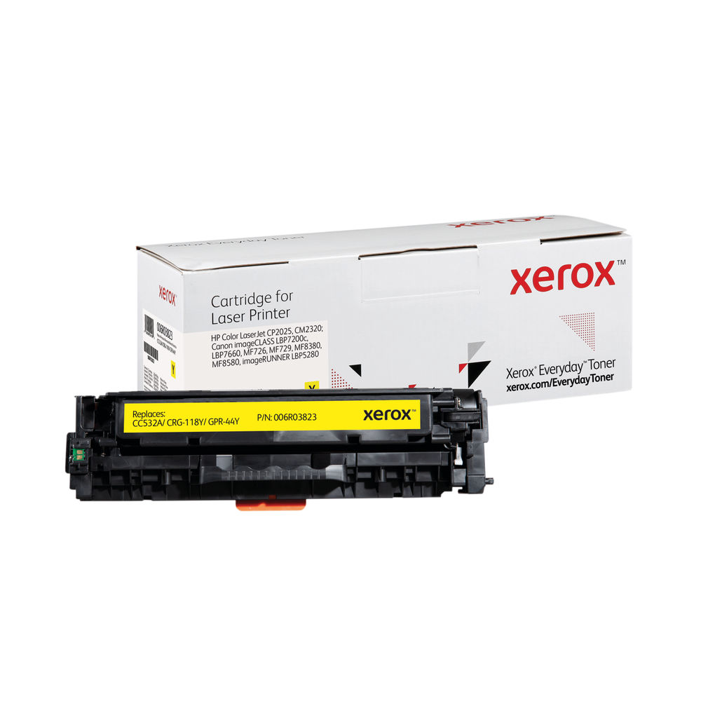 Xerox Everyday Replacement For CC532A/CRG-118Y/GPR-44Y Laser Toner Yellow 006R03823