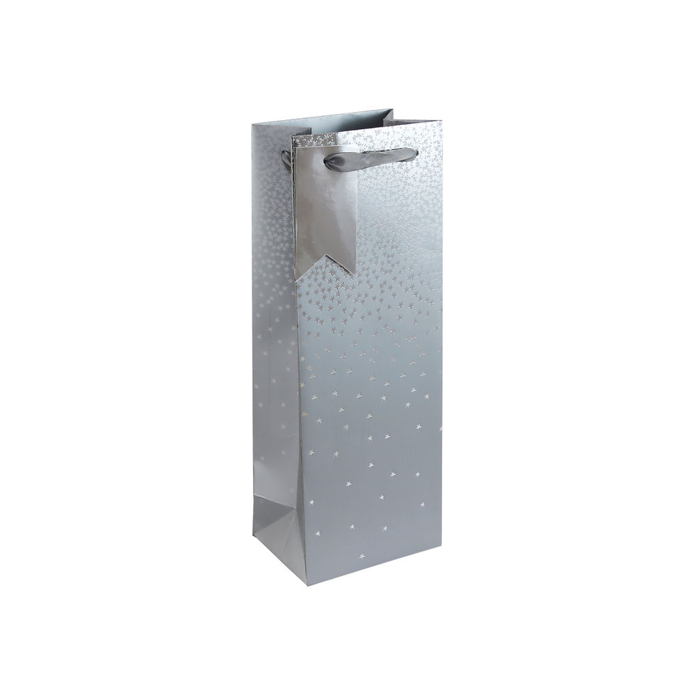 Eurowrap Gift Bag Silver Ombre Bottle (Pack of 6) 30864-4C