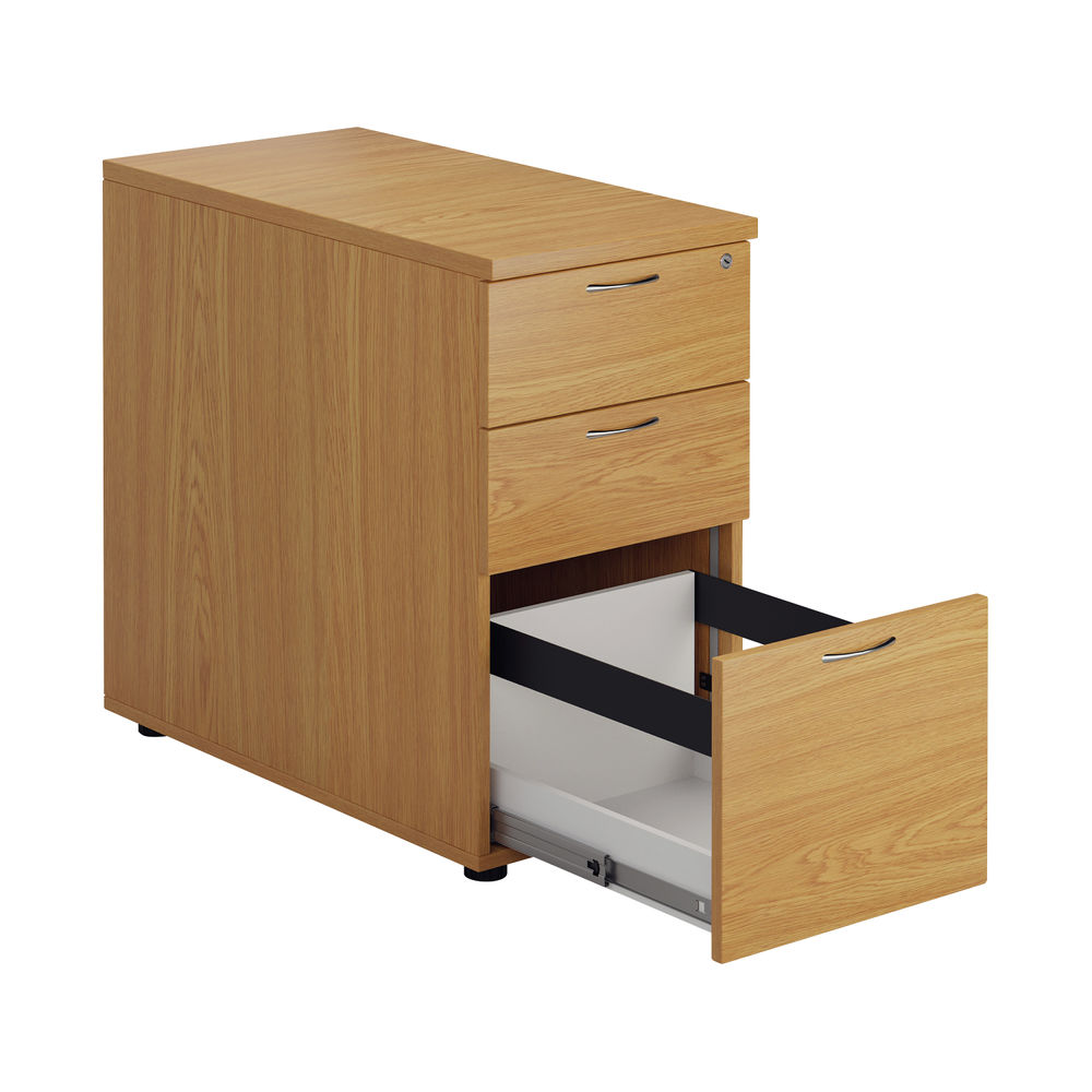 Jemini D800mm Nova Oak 3 Drawer Desk High Pedestal TESDHP3/800NO