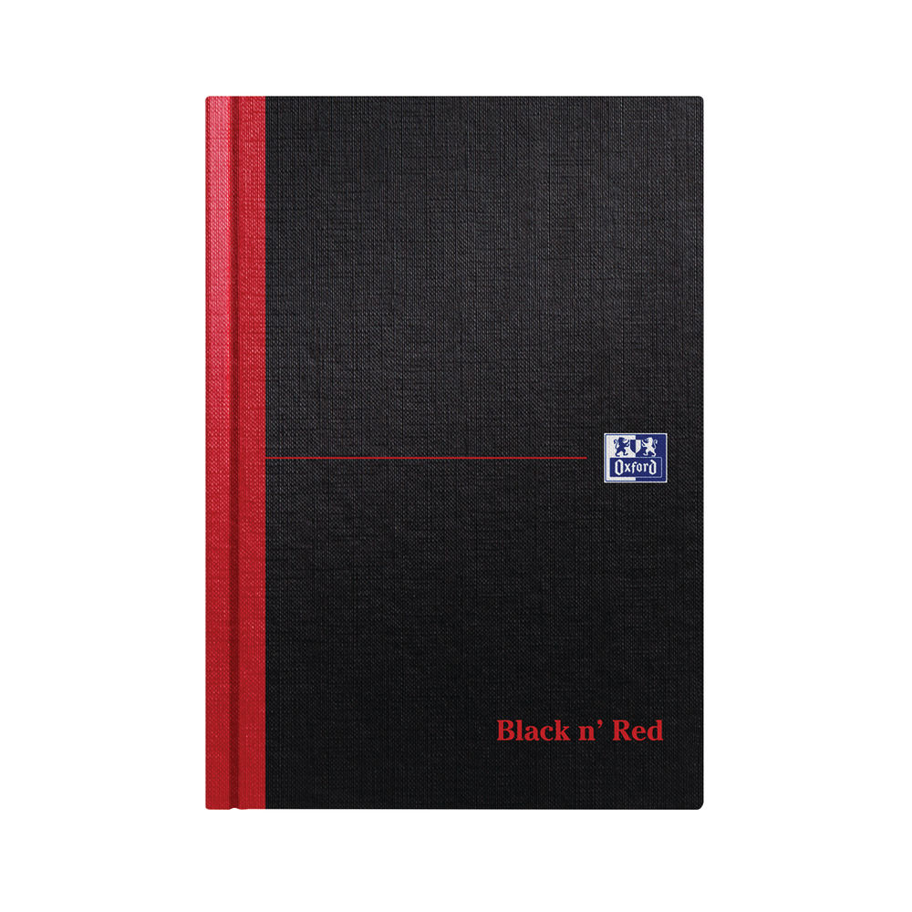 Black n' Red Casebound Hardback Notebook 192 Pages A5 (Pack of 5) 100080459