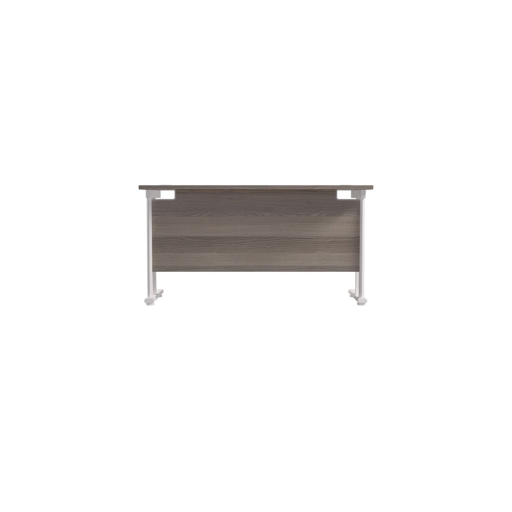 Jemini 1200 x 600mm Grey Oak/White Cantilever Rectangular Desk