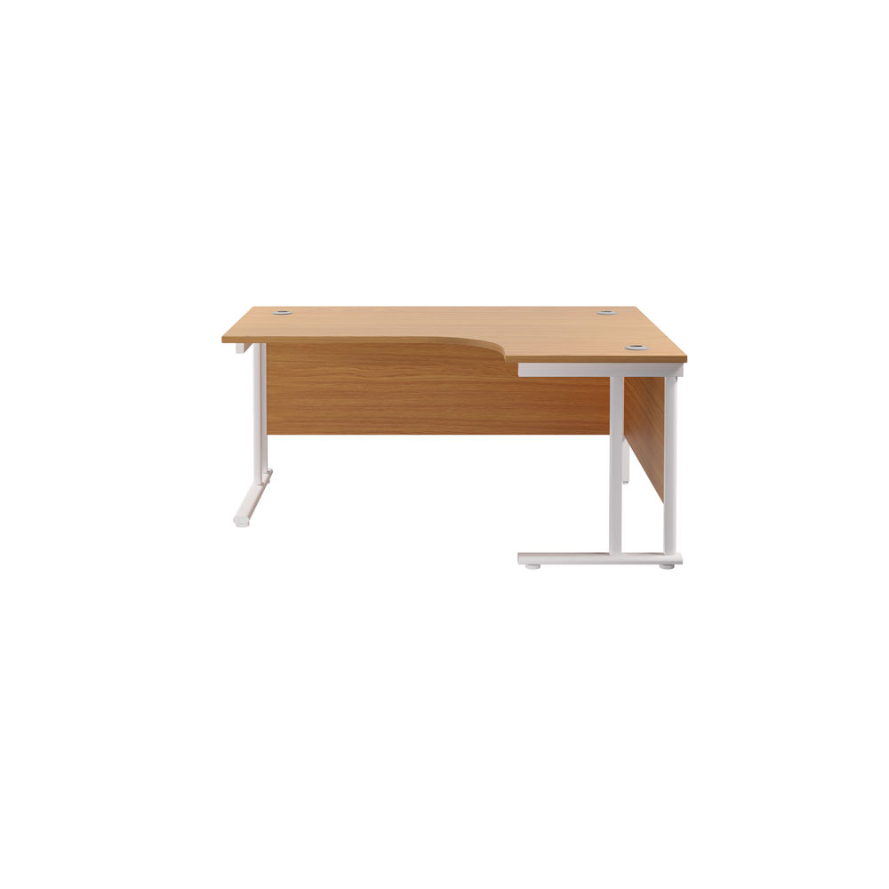 Jemini Nova Oak/White Cantilever Right Hand Radial Desk