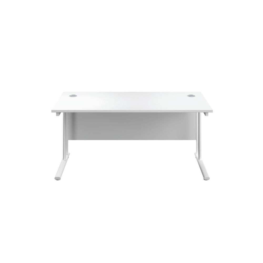 Jemini 1800x800mm White/White Cantilever Rectangular Desk