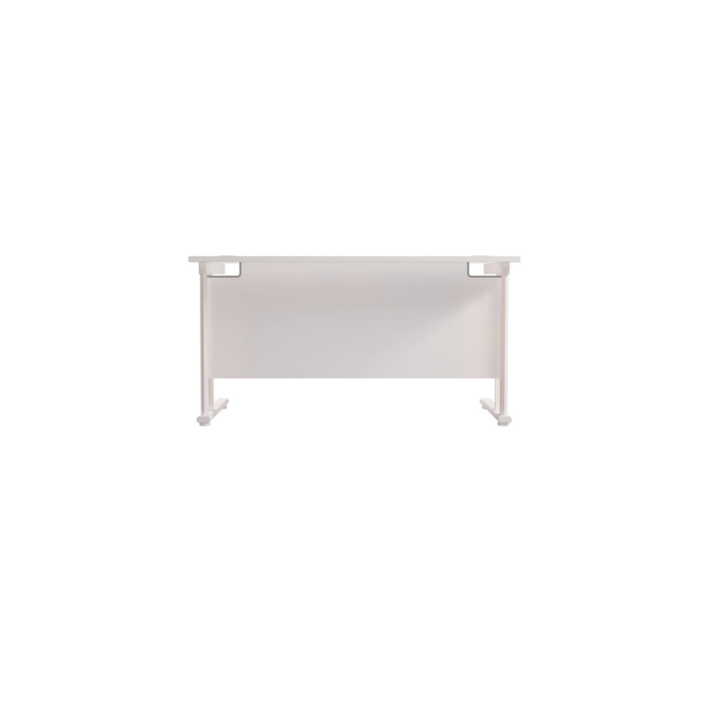 Jemini 1200x800mm White/White Cantilever Rectangular Desk