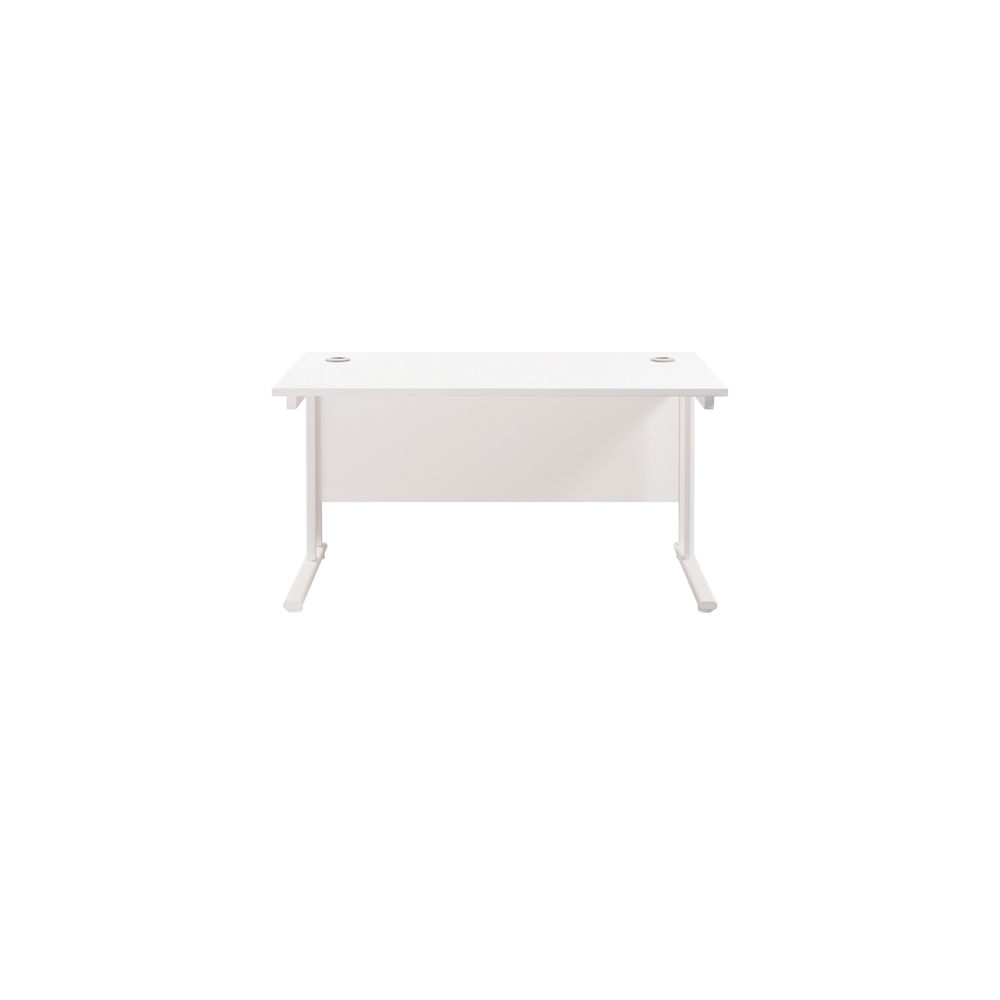 Jemini 1200x800mm White/White Cantilever Rectangular Desk