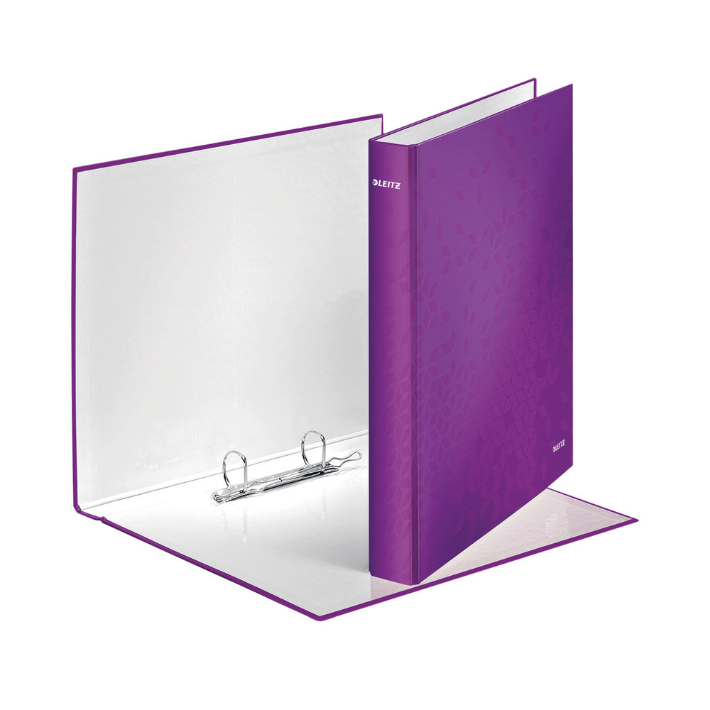 Leitz WOW 2 D-Ring Binder A4 + 25mm Purple (Pack of 10) 42410062