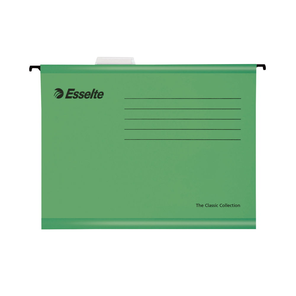 Esselte A4 Green Classic Suspension Files, Pack of 25 | 90318