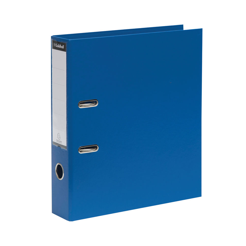 Exacompta Guildhall 80mm Lever Arch File A4 Blue (Pack of 10) 222/2001Z